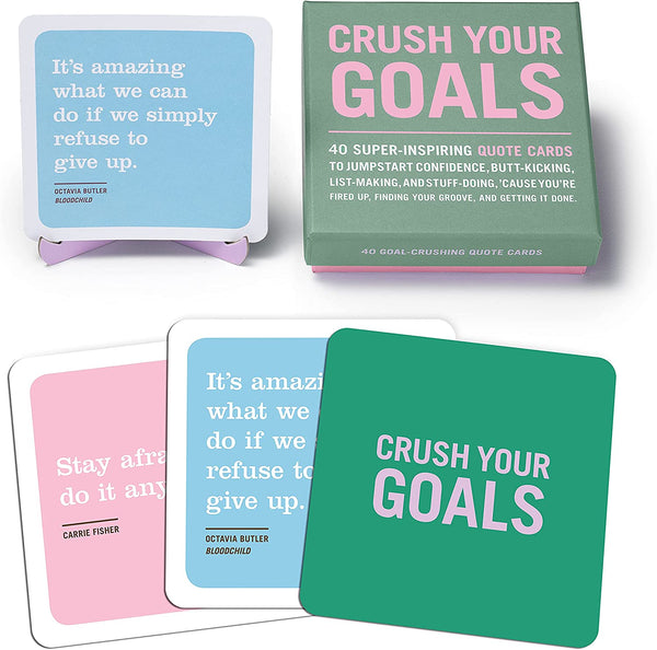 Knock Knock Crush Your Goals Inspiring Quote Cards Deck