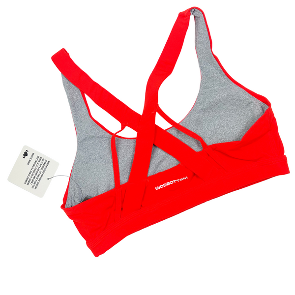red sports bra - back