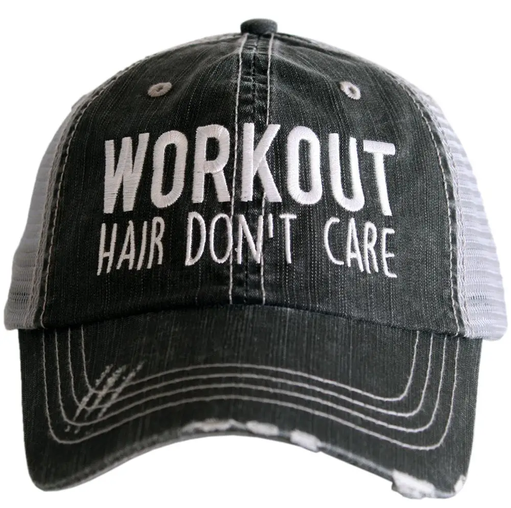 Workout Hair Do Not Care Hat